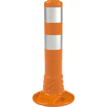 Plotový sloupek Oranžový plastový (PE) reflexní flexibilní sloupek FLOMA BD46 - 8 x 45 cm, 78560629