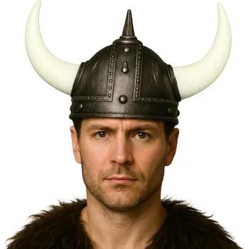 Karnevalový kostým VIKINGSKÁ PŘILBA S ROHY, KOSTÝM BOJOVNÍKA NA HALLOWEEN KARNEVAL