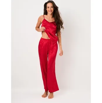 Dámské pyžamo Sinsay - Dvoudílné pyžamo na ramínka - červená - 217GF-33X - 217GF-33X-XL