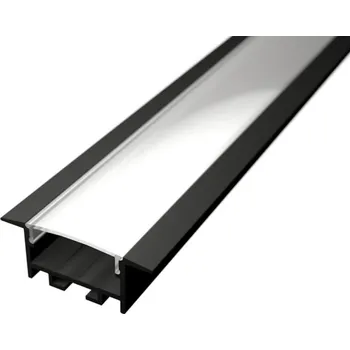 LED páska Ledshopik LED profil do sádrokartonu ALPI RAME-K černý - LED profil RAME-K černý - 1m