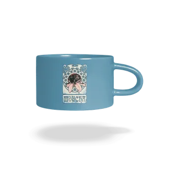 Bastard Moucha hrnek makronka Blue Macaron