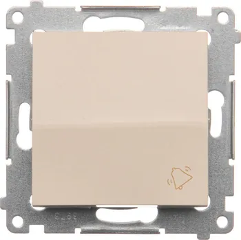 vypínač Tlačítko zapínací “zvonek”, řazení 1/0, 10 AX / 230 V~, bezšroubové svorky, Simon 54 DD1.01/41, krémová