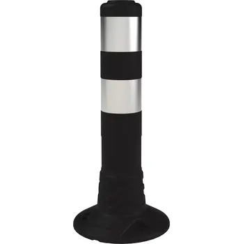 Plotový sloupek Černý plastový (PE) reflexní flexibilní sloupek FLOMA BD46 - 8 x 45 cm, 78560901