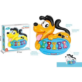 Hudební nástroj pro děti MalPlay INTERAKTIVNÍ HUDEBNÍ PIANO BAREVNÝ PEJSEK