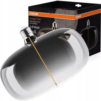 Žárovka Ledvance kouřová LED žárovka E27 4W VINTAGE ELIPSE, teplá bílá