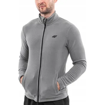 Pánská mikina Pánská fleecová mikina 4F M289 šedá 4FWMM00TFLEM289 25S vel. M