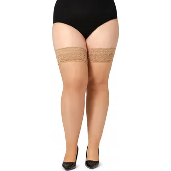 Dámské punčochy Bellivalini Dámské samodržící punčochy 40 DEN Plus Size BLV-GI-1127 4XL