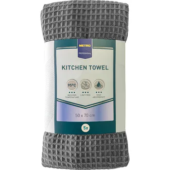 Utěrka Metro Professional Kuchyňská utěrka 50x70cm antracit 5ks