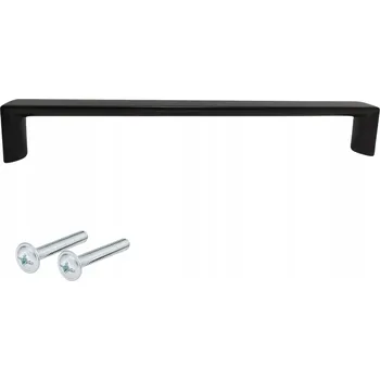 Nábytkové kování NÁBYTKOVÁ ÚCHYTKA 2389 L-384mm ČERNÁ MATNÁ ÚCHYTKA PRO NÁBYTEK DO KUCHYNĚ SKŘÍNĚK