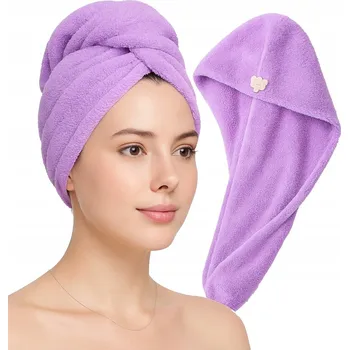 Ručník RUČNÍK NA HLAVU TURBAN Z MIKROVLÁKNA NA MOKRÉ VLASY
