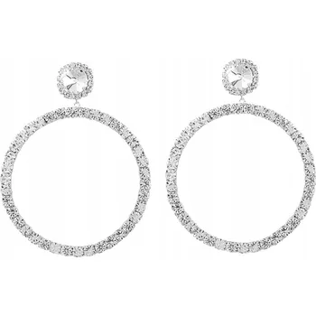 Náušnice Náušnice kruhy se zirkony, stříbrné, velké