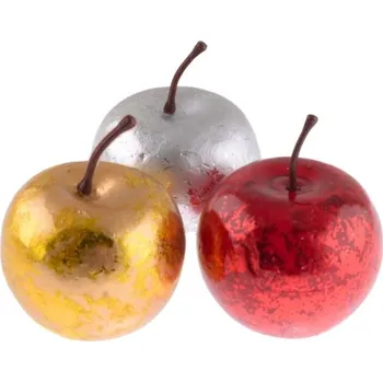 Přízdoba Jablíčko 5cm polystyr., mix metal.barev