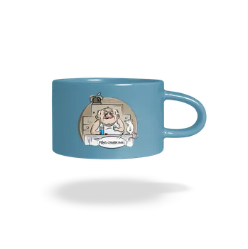 Bastard Bílá myš hrnek makronka Blue Macaron