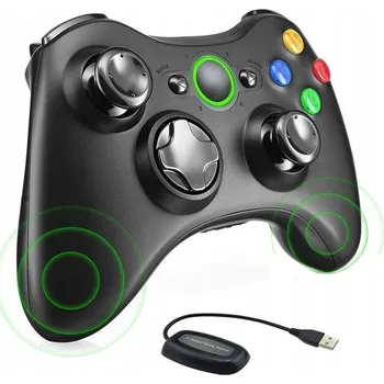 Gamepad NÁHRADNÍ OVLADAČ PRO XBOX 360, BEZDRÁTOVÝ OVLADAČ, ČERNÝ