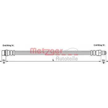 Brzdová hadice Metzger 4110261 Brzdová hadice