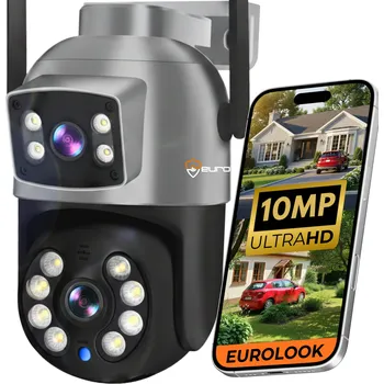 IP kamera EXTERNÍ WIFI IP KAMERA DVOJITÁ OTOČNÁ 10MPX MIKROFON 4K UHD FUNKCE