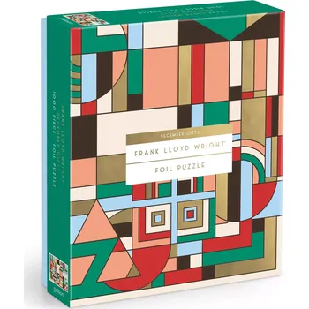 Puzzle Galison metalické puzzle FRANK LLOYD WRIGHT – Prosincové dárky, 1000 dílků