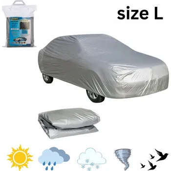 Plachta na motorové vozidlo Šedá Plachta na Auto (Velikost L: 480 cm × 175 cm × 120 cm)