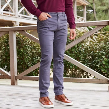 Dámské kalhoty Twillové rovné kalhoty antracitová 48