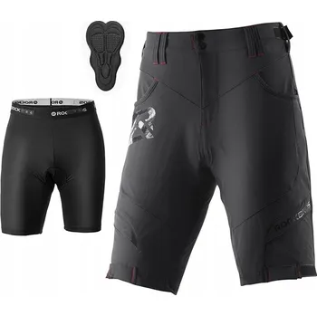 Cyklistické oblečení Krátké cyklistické kraťasy 2v1 s 4D vložkou pro MTB a trekking YPK020 XL BK