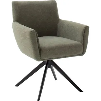 Jídelní židle Jídelní otočná židle WILSON, olivová s černou podnoží