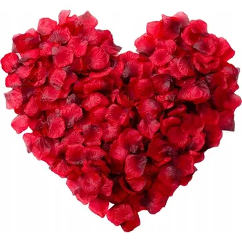 umělá květina OKVĚTNÍ LÍSTKY RŮŽE UMĚLÉ TMAVĚ ČERVENÉ 100 KS