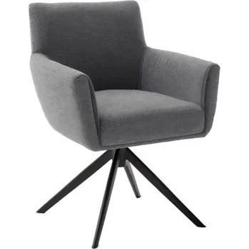 Jídelní židle Jídelní otočná židle WILSON, antracitová s černou podnoží