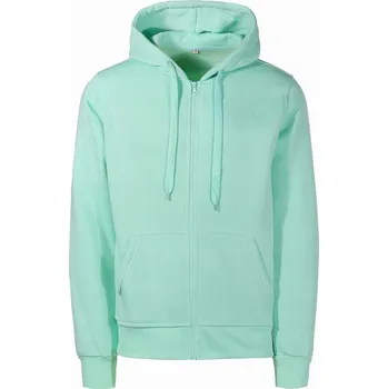 Pánská mikina Pánská zateplená tepláková mikina s s kapucí na zip, velikost M, mátová 61