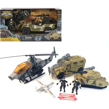 _Ostatní 1_ Vojenská army sada figurky s vojenskými vozidly a doplňky 3 druhy plast