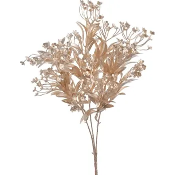 umělá květina Přízdoba Větvička 30cm květinky, champagne