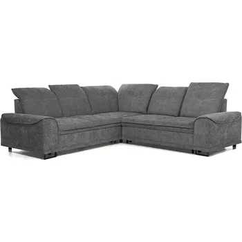 Pohovka BAHAMY XL - Levá sed. souprava, látka TMAVĚ ŠEDÁ CLOUD 91 /nožky ČERNÉ (Boss XL=3balíky) - kolekce "MRS" (K250) NOVINKA