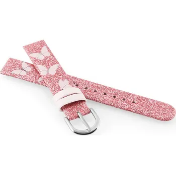 Řemínek na hodinky Koženkový řemínek JVD RJ7238.3 14mm, růžový, dětský