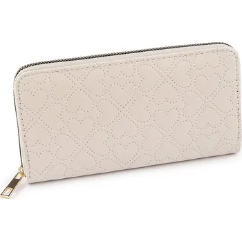 Peněženka Dámská peněženka srdce 10x19 cm, malé, 1 béžová světlá