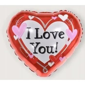 Balónek Fóliový balónek Srdce I LOVE YOU Valentýn, 45 cm