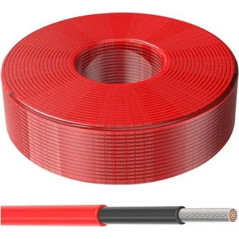 elektrický kabel Solární kabel 6mm2, červený, 100m