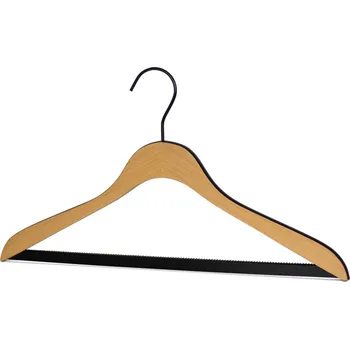 Ramínko MAWA dřevěné ramínko LOFT, premium design, s tyčí s vroubkováním, 44 cm, hnědo-černé