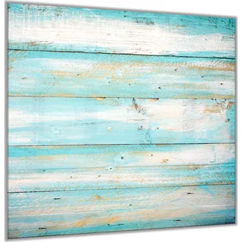 Obklad Glasdekor Sklo do kuchyně modré prkna stará barva Rozměry skla do kuchyně: 65 x 65 cm