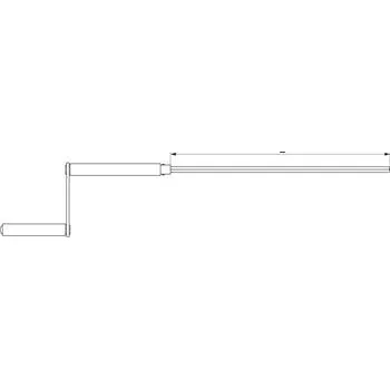 Okno MACO RUSTICO ovládací klika BLR neohebná/bez kloubu, 240mm, černá (23636)