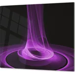 Glasdekor Ochranná deska fialovo-černý abstrakt Rozměr V/Š: 40x40 cm, Lepení na zeď: Bez lepení na zeď