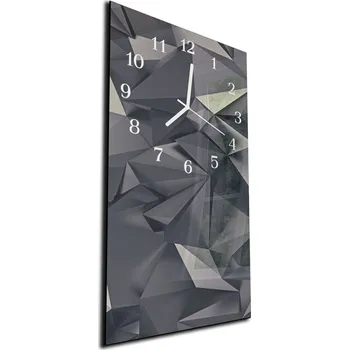 Hodiny Glasdekor Nástěnné hodiny 30x60cm abstraktní geometrické tvary Materiál: plexi
