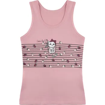 Dívčí spodní prádlo dětská spodní košilka Donella s kočičkou 4971PB48 velikost 110-116