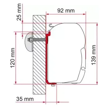 Příslušenství ke karavanu Kit adaptérů Fiamma AS na markýzy F45 verze AS 110