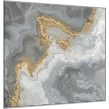 Kuchyňská linka Glasdekor Sklo do kuchyně šedo bílý mramor Rozměry skla do kuchyně: 40 x 40 cm