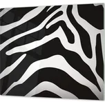 Glasdekor Ochranná deska sklo černá bílá zebra Rozměr V/Š: 60x60 cm, Lepení na zeď: S lepením na zeď