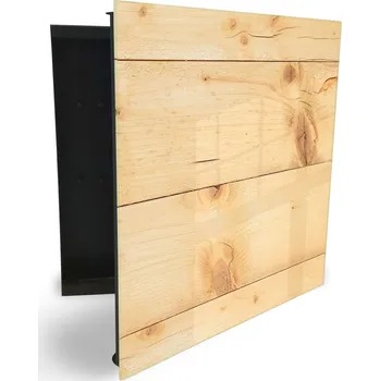 Skříňka na klíč Glasdekor skříňka na klíče - surové přírodní dřevo Otevírání: Levé, Barva skříňky: Bílá