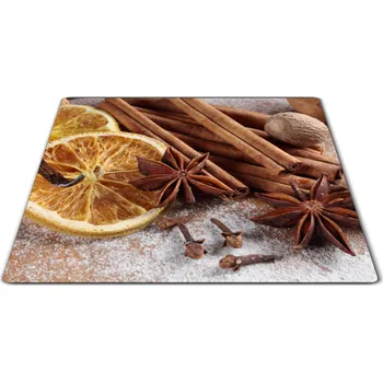 Kuchyňské prkénko Glasdekor Skleněné prkénko vánoční koření Prkénko: 30x20cm