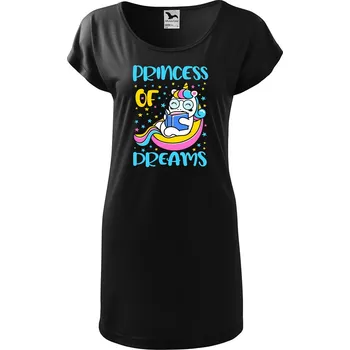 Dámské šaty DOBRÝ TRIKO Dámské tričko/šaty Princess of dreams Velikost: L, Barva: Černá