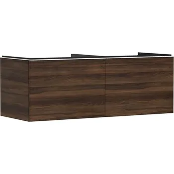Koupelnový nábytek Skříňka pod umyvadlo pod desku Hansgrohe Xelu Q 136x49,5x55 cm tmavý ořech 54069700