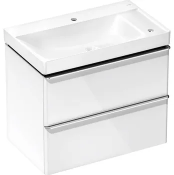 Koupelnový nábytek Skříňka s umyvadlem Hansgrohe Xelu Q 80x69,5x48 cm bílá lesklá 54380000