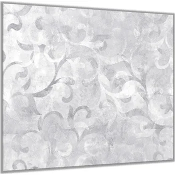 Obklad Glasdekor Sklo do kuchyně ornamenty v šedém cementu Rozměry skla do kuchyně: 40 x 60 cm